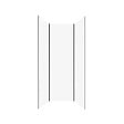 AURLANE - Pack de 3 Panneaux Muraux Aluminium Blanc 90x210 cm avec Profilés Noirs - WALL'IT - vignette