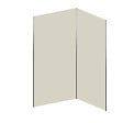 AURLANE - Lot de 2 Panneaux Muraux Aluminium Ivoire 80+120 x 210 cm avec Profilés Chrome - WALL'IT - vignette