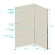 AURLANE - Lot de 2 Panneaux Muraux Aluminium Ivoire 80+120 x 210 cm avec Profilés Chrome - WALL'IT - vignette