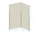 AURLANE - Lot de 2 Panneaux Muraux Aluminium Ivoire 80+120 x 210 cm avec Profilés Chrome - WALL'IT - vignette