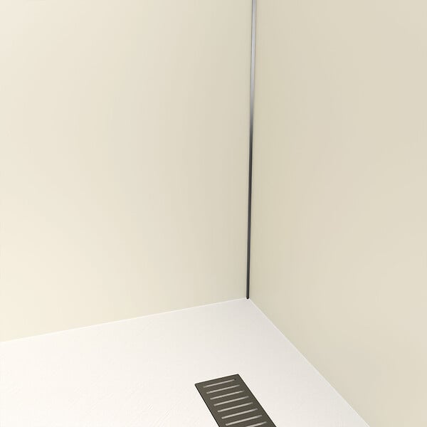 AURLANE - Lot de 2 Panneaux Muraux Aluminium Ivoire 80+120 x 210 cm avec Profilés Chrome - WALL'IT - large