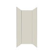 AURLANE - Pack 3 Panneaux Muraux Aluminium Ivoire 90x210 cm avec Profilés Chrome - WALL'IT - vignette