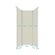 AURLANE - Pack 3 Panneaux Muraux Aluminium Ivoire 90x210 cm avec Profilés Chrome - WALL'IT - vignette