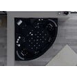 DISTRIBAIN - Baignoire balnéo Noire Corleone 48 jets Whirlpool - vignette