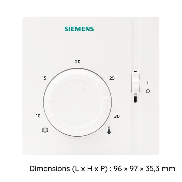 SIEMENS - SIEMENS Thermostat analogique RAA31 - large