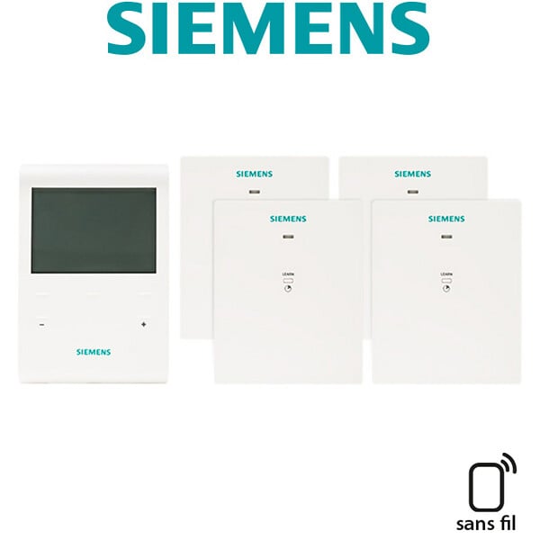 SIEMENS - SIEMENS Pack programmateur fil pilote 4 ordres 3 zones + 4 récepteurs - large