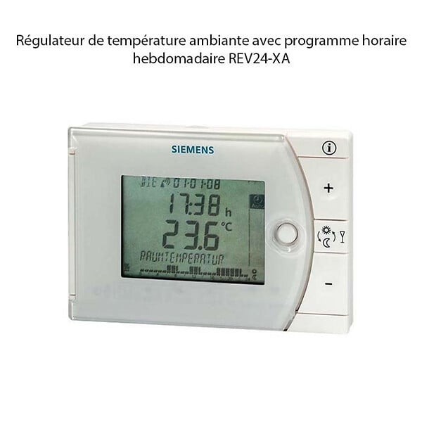 SIEMENS - SIEMENS Régulateur de température ambiante sans fil REV24-XA avec programmation hebdo - large