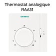 SIEMENS - Thermostat d'ambiance filaire RAA31 - RAA31- réf : RAA31 - SIEMENS - vignette