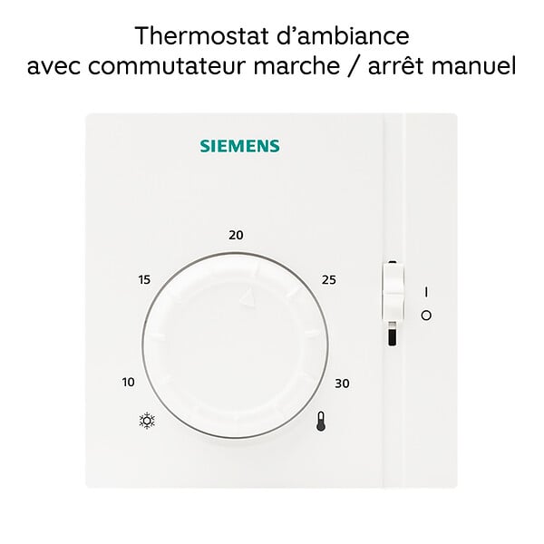 SIEMENS - Thermostat d'ambiance filaire RAA31 - RAA31- réf : RAA31 - SIEMENS - large
