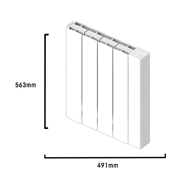 BATILEC - HEATZY Radiateur céramique connecté Wi-Fi 1000W Heatzy Glow, cœur de chauffe performant et design moderne - large