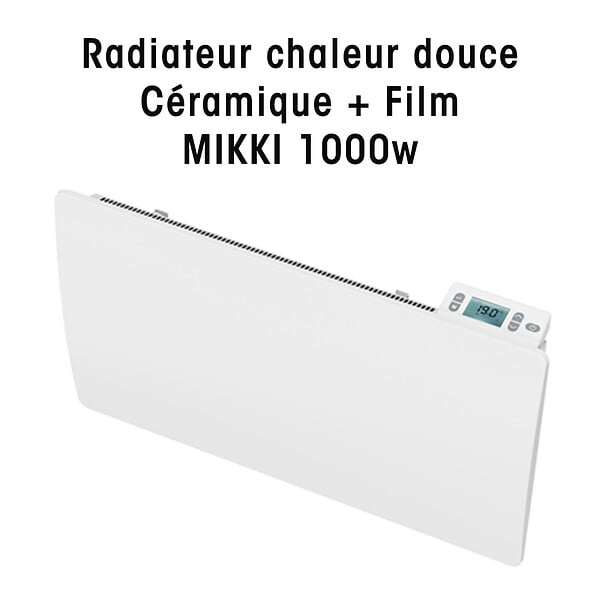 BATILEC - BATILEC Radiateur chaleur douce céramique série Mikki 1500W, chauffage performant et économique - large
