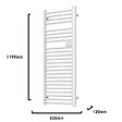 BATILEC - Sèche serviettes électrique barres rondes CEIBO 750w-BATILEC - vignette