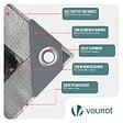 VOUNOT - Bâche de Protection en Polyéthylène resistant et impermeable 180g/m² gris et noir 4x6m - vignette
