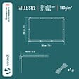 VOUNOT - Bâche de Protection en Polyéthylène resistant et impermeable 180g/m² gris et noir 2x3m - vignette