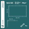 VOUNOT - Bâche de Protection en Polyéthylène resistant et impermeable 180g/m² gris et noir 3x5m - vignette