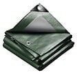 VOUNOT - Bâche de Protection en Polyéthylène resistant et impermeable 240g/m² vert et argent 1.5x6m - vignette