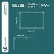 VOUNOT - Bâche de Protection en Polyéthylène resistant et impermeable 240g/m² vert et argent 2x3m - vignette