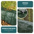 VOUNOT - Bâche de Protection en Polyéthylène resistant et impermeable 240g/m² vert et argent 3x4m - vignette