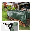 VOUNOT - Bâche de Protection en Polyéthylène resistant et impermeable 240g/m² vert et argent 3x5m - vignette