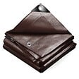 VOUNOT - Bâche de Protection en Polyéthylène resistant et impermeable 240g/m² marron 1.5x6m - vignette