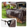 VOUNOT - Bâche de Protection en Polyéthylène resistant et impermeable 240g/m² marron 1.5x6m - vignette