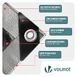 VOUNOT - Bâche de Protection en Polyéthylène resistant et impermeable 240g/m² gris et noir 4x8m - vignette
