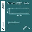 VOUNOT - Bâche de Protection en Polyéthylène resistant et impermeable 180g/m² gris et noir 1.5x6m - vignette