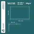 VOUNOT - Bâche de Protection en Polyéthylène resistant et impermeable 240g/m² vert et argent 4x6m - vignette