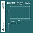 VOUNOT - Bâche de Protection en Polyéthylène resistant et impermeable 240g/m² gris et noir 3x5m - vignette
