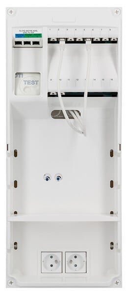 SIEMENS - SIEMENS Coffret de communication Grade 3 TV avec actifs 10 RJ45 - large