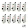 ABB - Lot de 10 disjoncteurs Ph+N raccordement Vis 20A-4,5Ka - Courbe  C-ABB - vignette