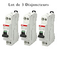 ABB - Lot de 3 disjoncteurs Ph+N raccordement Vis 10A-4,5Ka - Courbe  C-ABB - vignette