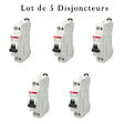 ABB - ABB Lot de 5 disjoncteurs Ph+N raccordement Vis 20A-4,5Ka - Courbe C - vignette