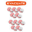 EVACUATE - EVACUATE Lot de 10 fixations aimantées pour détecteur de fumée - vignette