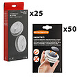 ANGELEYE - AngelEye Lot de 25 duos détecteurs de fumée NF auto 5ans + 50 supports aimantés - vignette
