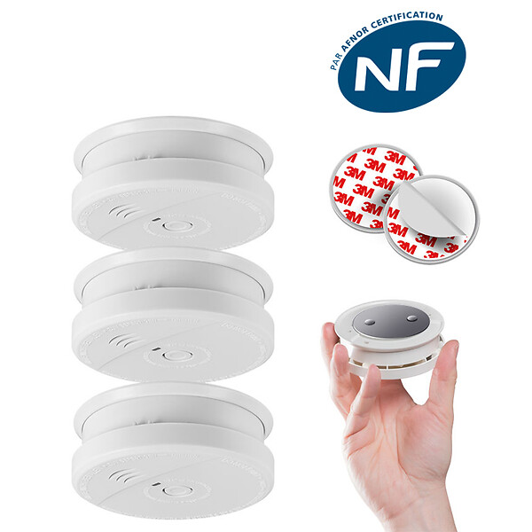 EVACUATE - EVACUATE Lot 3 DAAF NF autonomie 5 ans avec supports aimantés, garantie 3 ans + 3 Magnetik's (KNX) - large