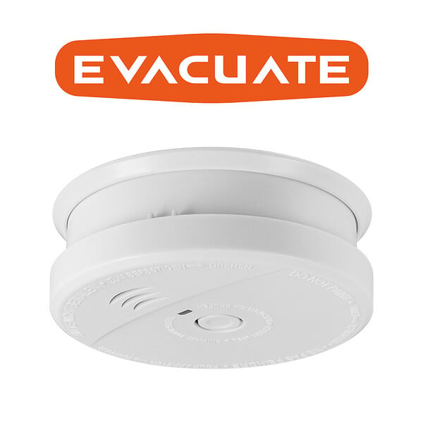 EVACUATE - EVACUATE Lot de 4 détecteurs de fumée NF autonomie 5 ans garantie 3 ans - large