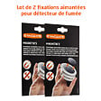 EVACUATE - EVACUATE Lot de 2 fixations aimantées pour détecteur de fumée - vignette