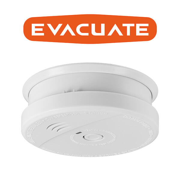 EVACUATE - EVACUATE Lot de 5 détecteurs de fumée NF autonomie 5 ans garantie 3 ans - large