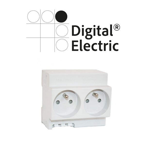 DIGITAL ELECTRIC - Digital Electric Double Prise Modulaire 16A - large