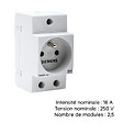 SIEMENS - Prise modulaire 2P+T 16A 2,5 modules-SIEMENS - vignette