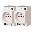 EATON CAPRI - EATON Lot de 2 prises modulaires 16A 250V AC avec sécurité enfant, robustes et sécurisées pour usage domestique - vignette