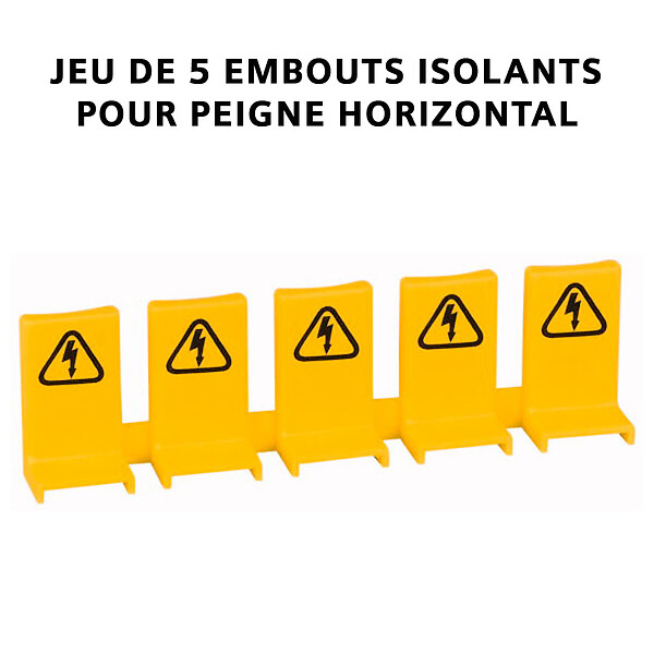 EATON CAPRI - EATON Lot de 5 embouts isolants de protection pour peigne horizontal - large