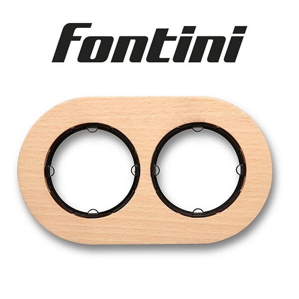 FONTINI - FONTINI Plaque 2 postes hetre naturel DO - large