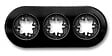 FONTINI - Plaque 3 postes porcelaine noire  DO-FONTINI - vignette