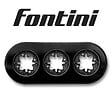 FONTINI - Plaque 3 postes porcelaine noire  DO-FONTINI - vignette