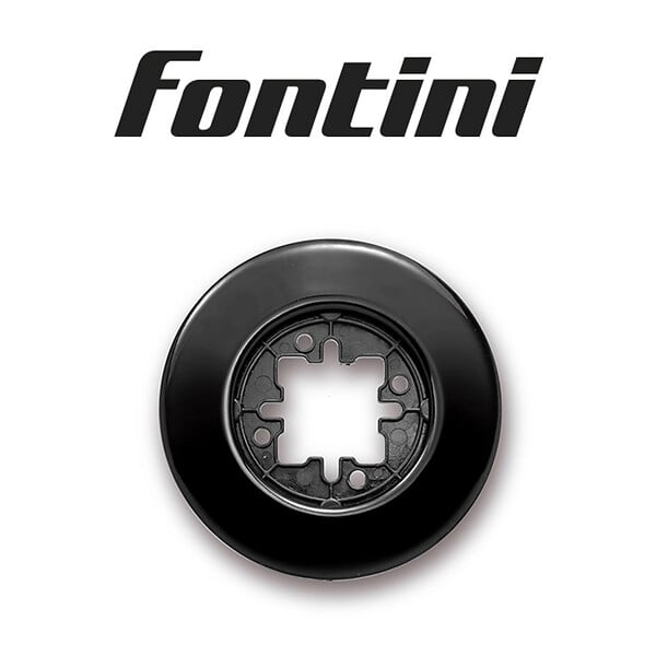 FONTINI - FONTINI Plaque 1 poste porcelaine noire DO - large