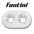 FONTINI - FONTINI Plaque 2 postes porcelaine blanche DO - vignette