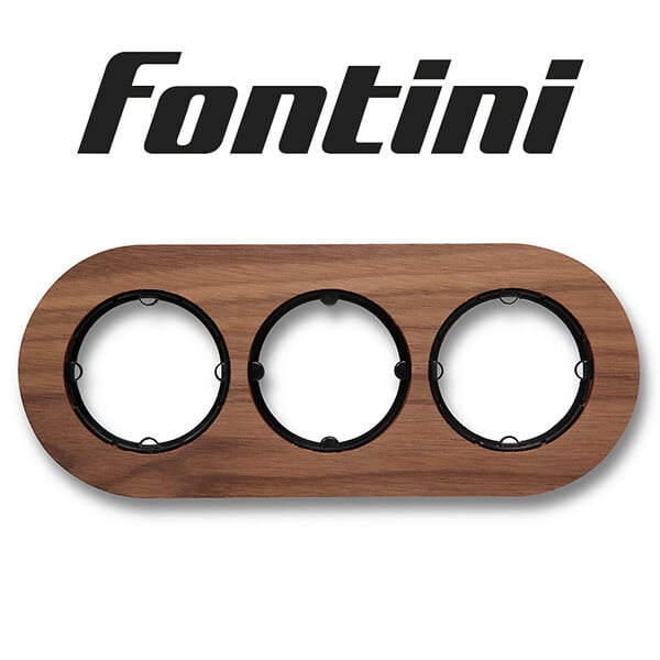 FONTINI - Plaque 3 postes noyer  DO-FONTINI - large