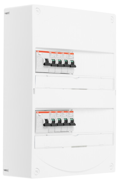 ABB - ABB Tableau 2 rangées pré-équipé 1 ID 63A + 1 ID 40A + 8 disjoncteurs - large